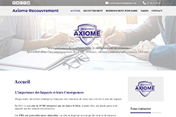 Conception site internet axiomerecouvrement.com